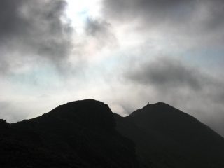 La Cavalcurt dalla cresta verso la bocchetta....