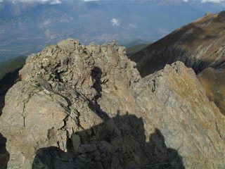 La cresta dall'alto