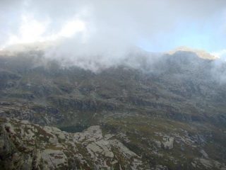 lago dei Bojret e monte Tovo dal passo Bojret