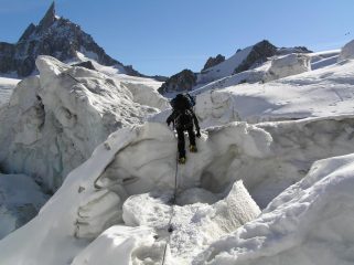 Passaggio tra i seracchi