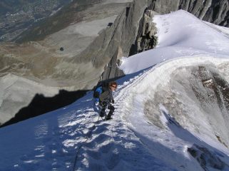 Cresta sotto l'Aiguille