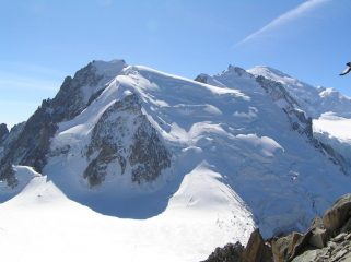 Panorama sul Tacul, Maudit e vetta del Bianco
