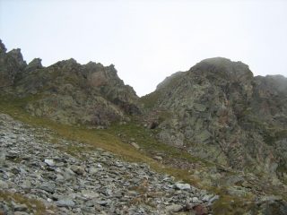 Cresta dorcie e canale di discesa