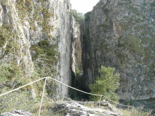 L'orrido dal rilievo a fine ferrata