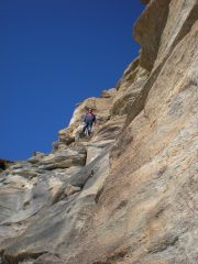 in discesa dal torrione