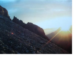 Salendo al Pizzo Rotondo all'alba...