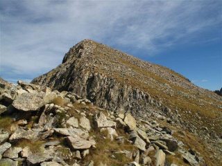 La vetta dal colletto subito sotto