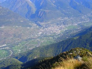 La città di Sondrio vista dal Pidocchio