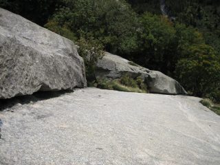 Il diedro visto dalla sosta.