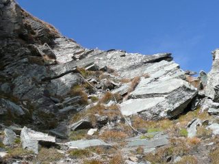 Tratto attrezzato prima della cima