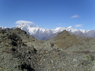 Catena del Monte Bianco dalla punta