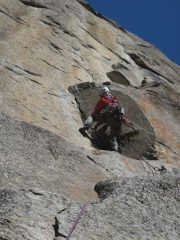 Andrea sul passo chiave del 1° tiro