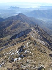 11 - Dalla cima, vista sulla cresta percorsa in salita