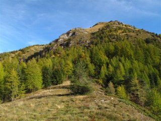 La Colla Bassa e sopra il canalone da salire