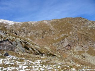 la parte finale della salita al monte rosso