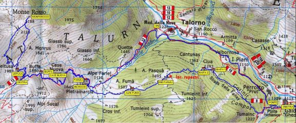 Cartina del percorso