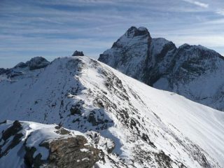 la cima vista dall'anticima