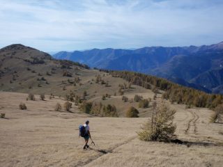 scendendo dalla cima