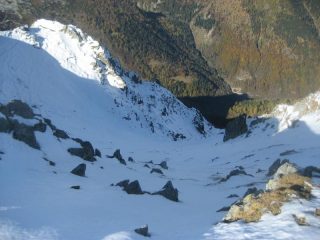 versante nord dalla vetta, ottimo itinerario di sci ripido...