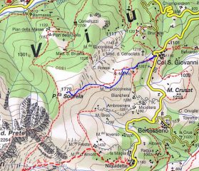 cartina e traccia gps