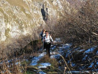 Ultmi metri di infido sentiero ghiacciato