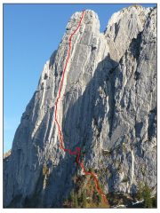 la torre con la via di salita