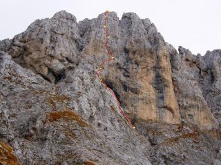 la via di salita