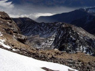 Inizio discesa per il versante SE