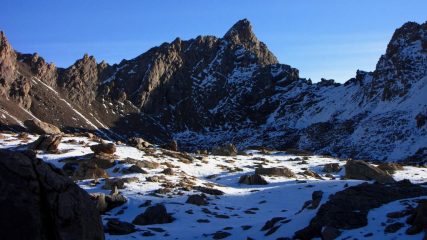 appare la Tete de l'Homme in alto nel vallone (1-11-2009)