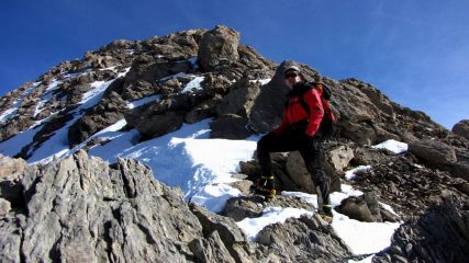 Stelvio al colletto dove termina il canale SO della Tete de l'Homme (1-11-2009)