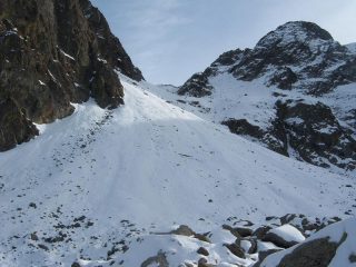 il ripido pendio mediano