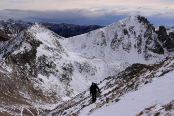 Davide sale verso la cima (7-11-2009)