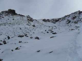 il colletto di inizio della ferrata con la mia traccia