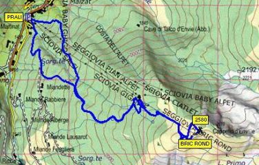 Cartina del percorso