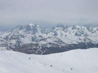 Gli Ecrins con il brutto tempo in arrivo