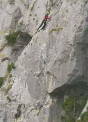 in sosta dopo il breve camino...