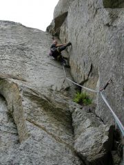 block65 nel diedro del secondo tiro 6a 