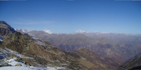panorama dalla punta con uia mondrone, gruppo gran paradiso e gr.san pietro