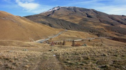il Col de Vars e la Tete de Paneyron completamente asciutta (21-11-2009)