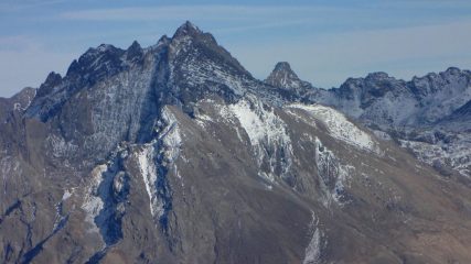 panorami dalla cima : Aiguille de Chambeyron e Tete de l'Homme (21-11-2009)