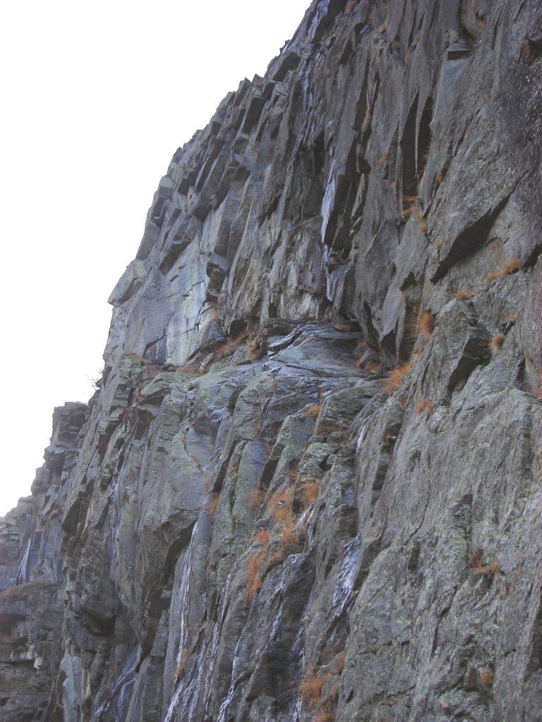 Il tratto mediano della parete dove si sviluppa Naufragio di Sea