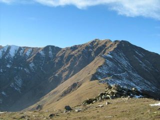 la cresta percorsa in discesa vista dalla Cialmetta