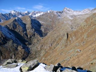 Vallone d'Eugio con il Lago Nero dalla Cima Testona