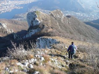 Sentiero attrezzato di discesa dal centrale a orientale