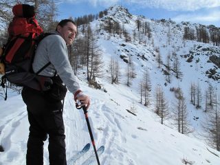 La dorsale di salita per l'anticima Nord