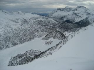 vista del lago del Devero dalla cima del Pizzo di Ton