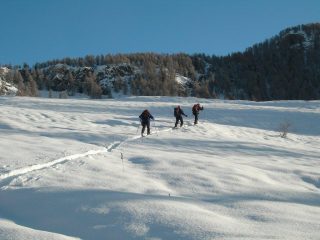 in salita sotto al Col Pillaz