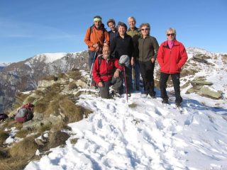 Il gruppo Evergreen CAI Pianezza in vetta