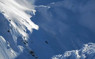 Tracce di discesa dal Ciotto Mieu (foto di Larice)