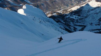 Al inizia la discesa sul lato nord